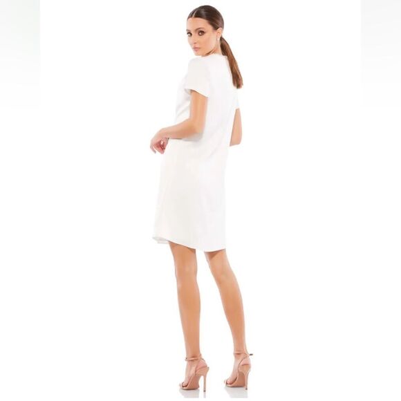 NWT leena for Mac Duggal Pleated Midi Dress $398 - Picture 4 of 11